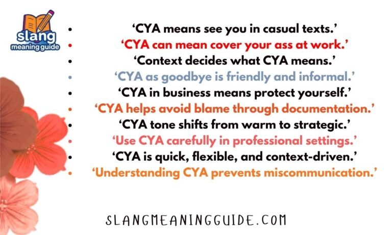 CYA Meaning in Text: What It Really Means and How to Use It