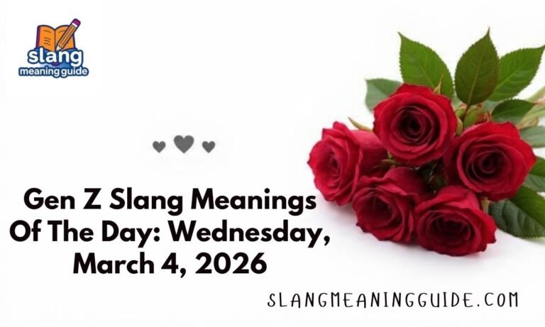 Gen Z Slang Meanings Of The Day: Wednesday, March 4, 2026