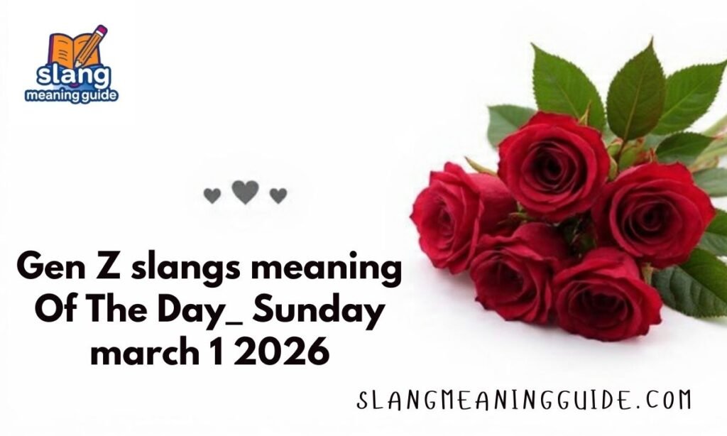 Gen Z slangs meaning Of The Day_ Sunday march 1 2026