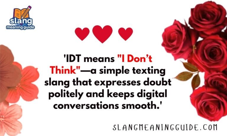 IDT Meaning in Text: Complete Guide to This Popular Slang (2026)