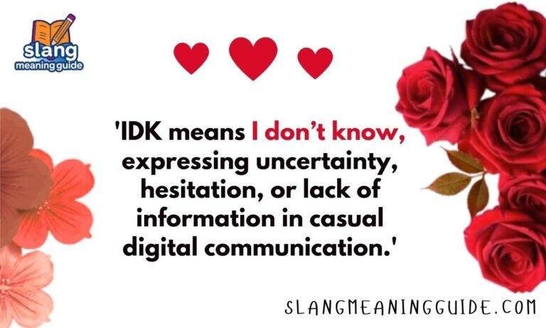 Idk Meaning: Complete Guide to Usage, Context, and Examples