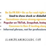 Be So FR RN Meaning: What This Phrase Really Means