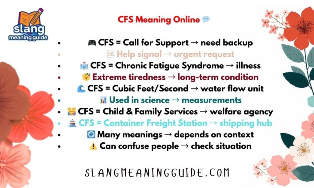CFS: A Compact Acronym with Many Faces
