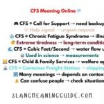CFS Meaning: A Compact Acronym with Many Faces CFS: A Compact Acronym with Many Faces