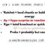 Gen Z Slang Meaning of the Day: Thursday, March 5, 2026