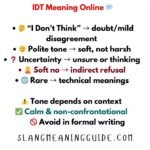 IDT Meaning in Text: What It Really Implies in Chats
