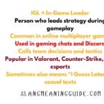 IGL Meaning in Text: Why Gamers Use the Term IGL IGL Meaning in Text: Why Gamers Use the Term IGL