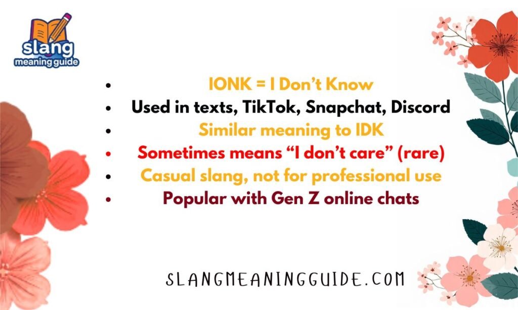 IONK Meaning in Chat: What This Slang Actually Means