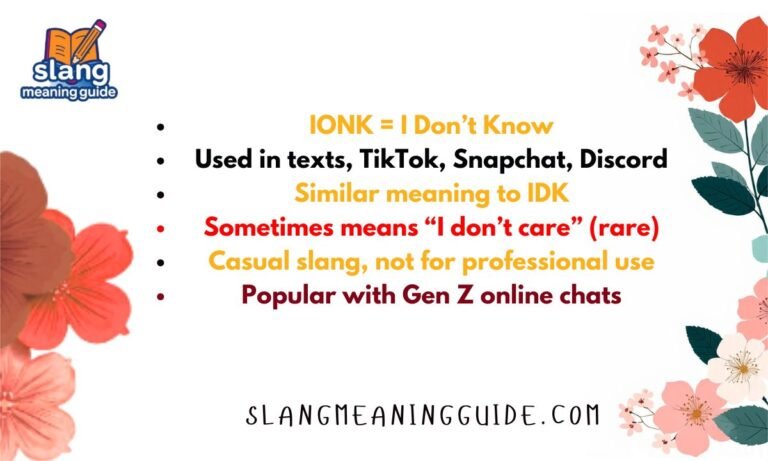 IONK Meaning in Chat: What This Slang Actually Means