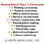 Meaning Behind “Hmm” in Conversations