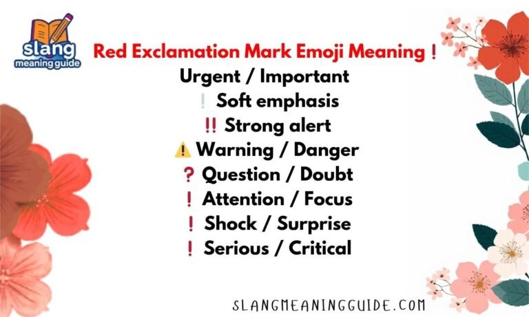Red Exclamation Mark Emoji Meaning: Why This Simple Symbol Feels So Powerful