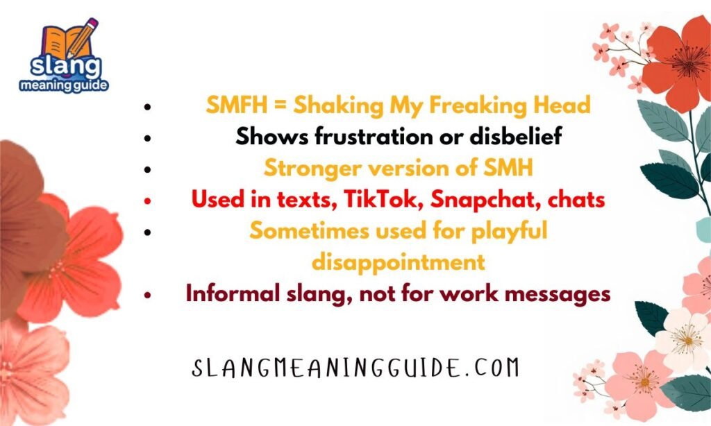 SMFH Meaning in Text What That Four-Letter Code Really Says About Someone's Mood