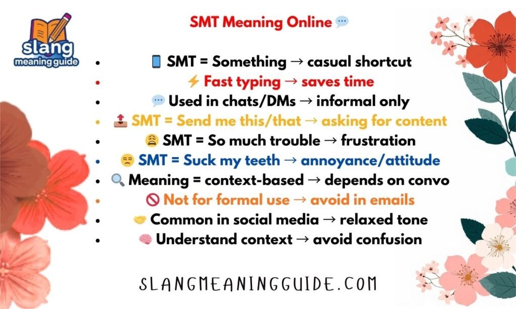 SMT in Texting: The Hidden Meaning Behind a Tiny Acronym