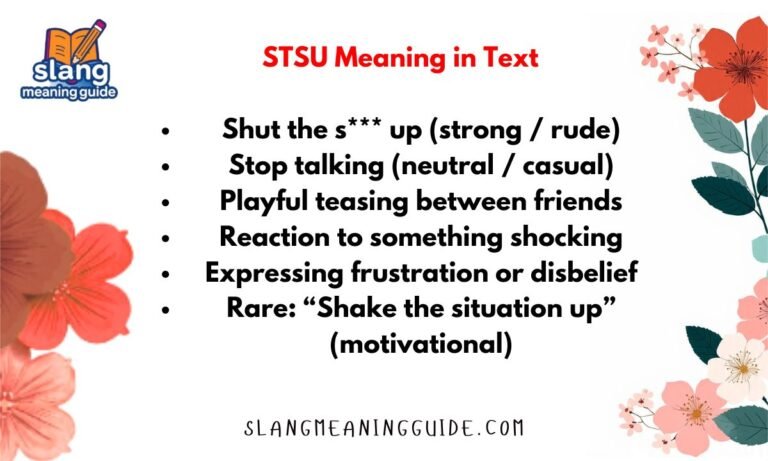 STSU Meaning in Text: The Slang Everyone Is Seeing but Few Fully Understand