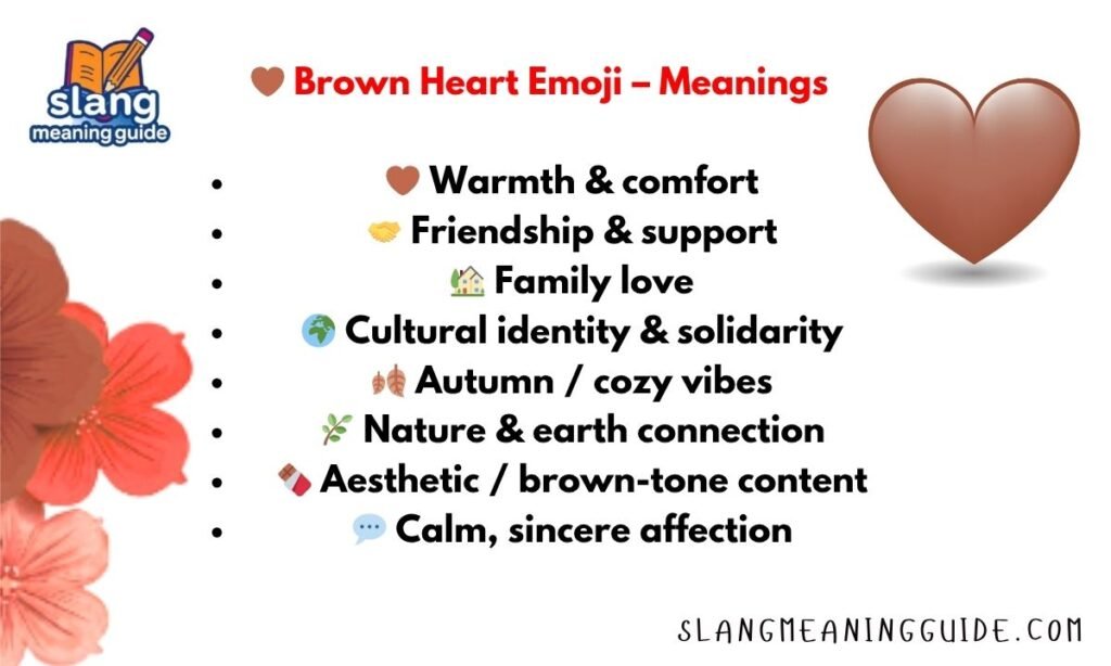 Brown Heart Emoji 🤎 Meaning: Coeur Marron Signification (2026)