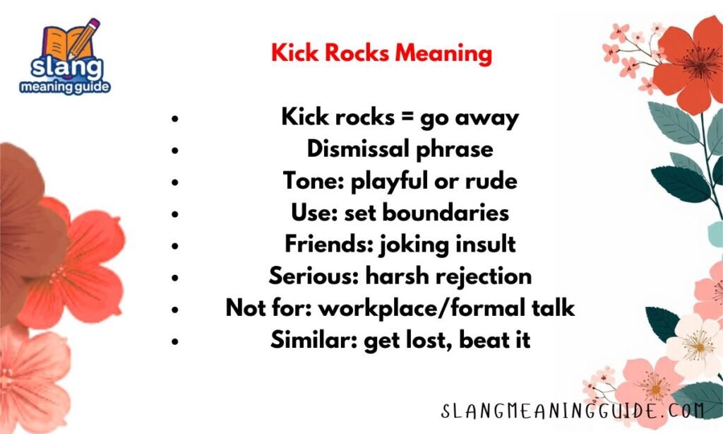 Kick Rocks Meaning: What It Really Says and When to Use It