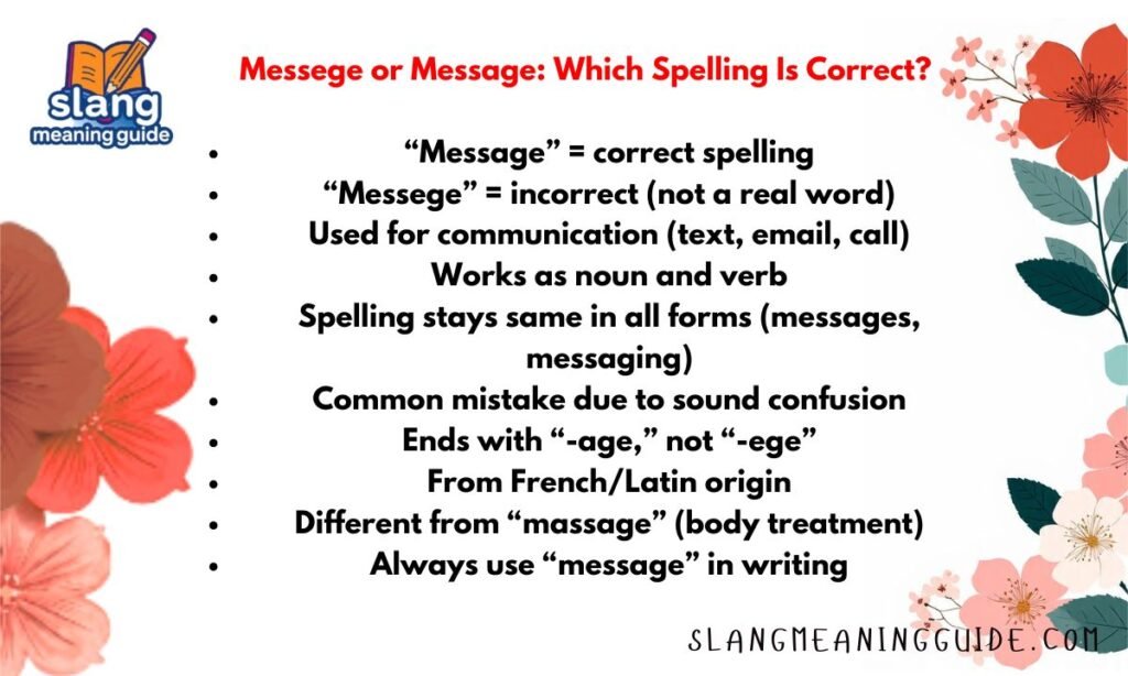 Messege or Message: Which Spelling Is Correct? (2026)