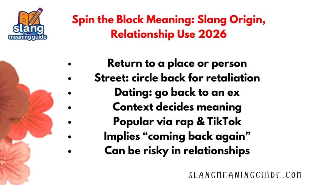 Spin the Block Meaning Slang Origin, Relationship Use 2026
