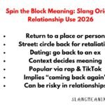 Spin the Block Meaning Slang Origin, Relationship Use 2026