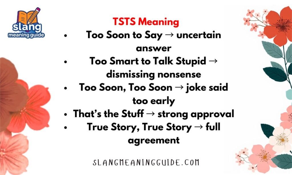 TSTS Meaning in Text: Every Interpretation Explained