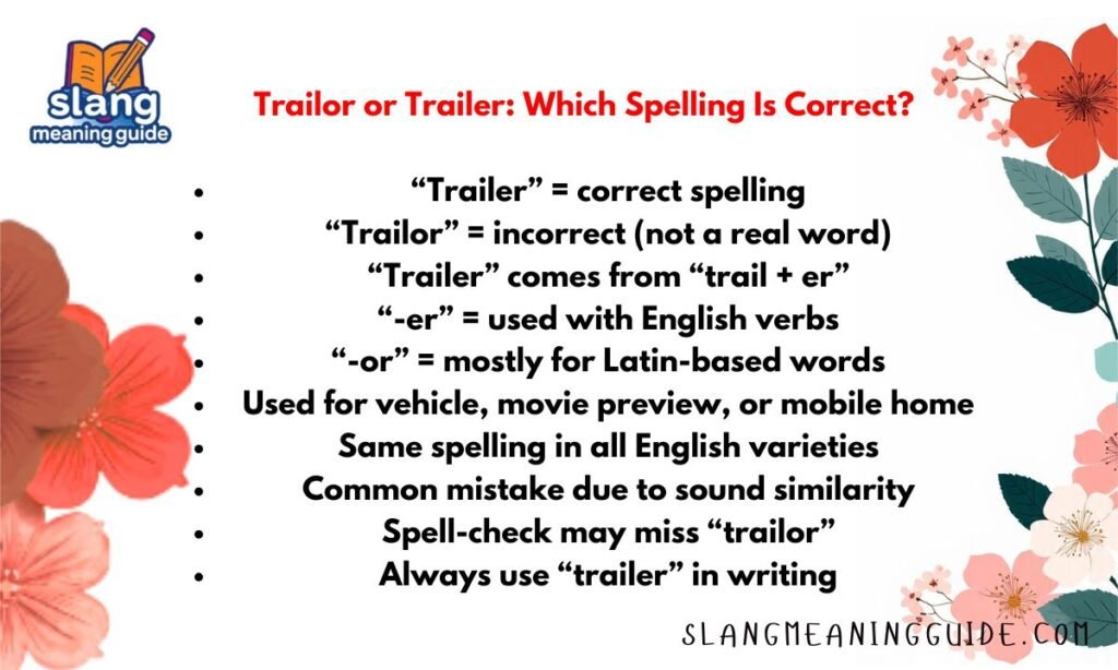 Trailor or Trailer: Which Spelling Is Correct? (2026)
