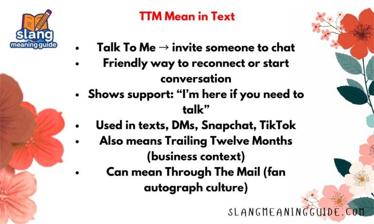 What Does TTM Mean in Text? Full Meaning Explained 2026