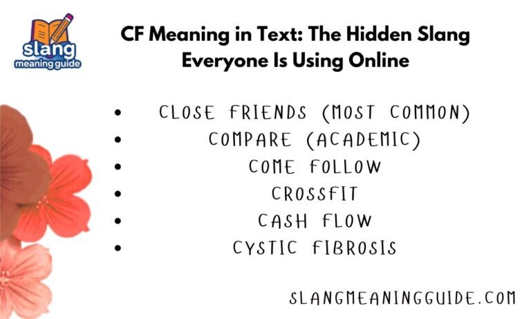 CF Meaning in Text: The Hidden Slang Everyone Is Using Online