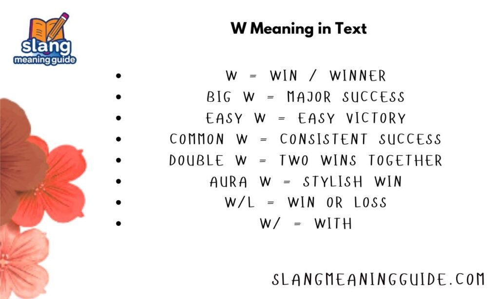 Decoding the Power of W The Ultimate Guide to Modern Digital Slang
