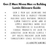 Gen Z Men: Nivea Men vs Bulldog vs Lumin Skincare Guide Gen Z Men: Nivea Men vs Bulldog vs Lumin Skincare Guide