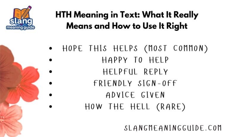 HTH Meaning in Text: What It Really Means and How to Use It Right