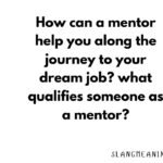 How can a mentor help you along the journey to your dream job? what qualifies someone as a mentor?
