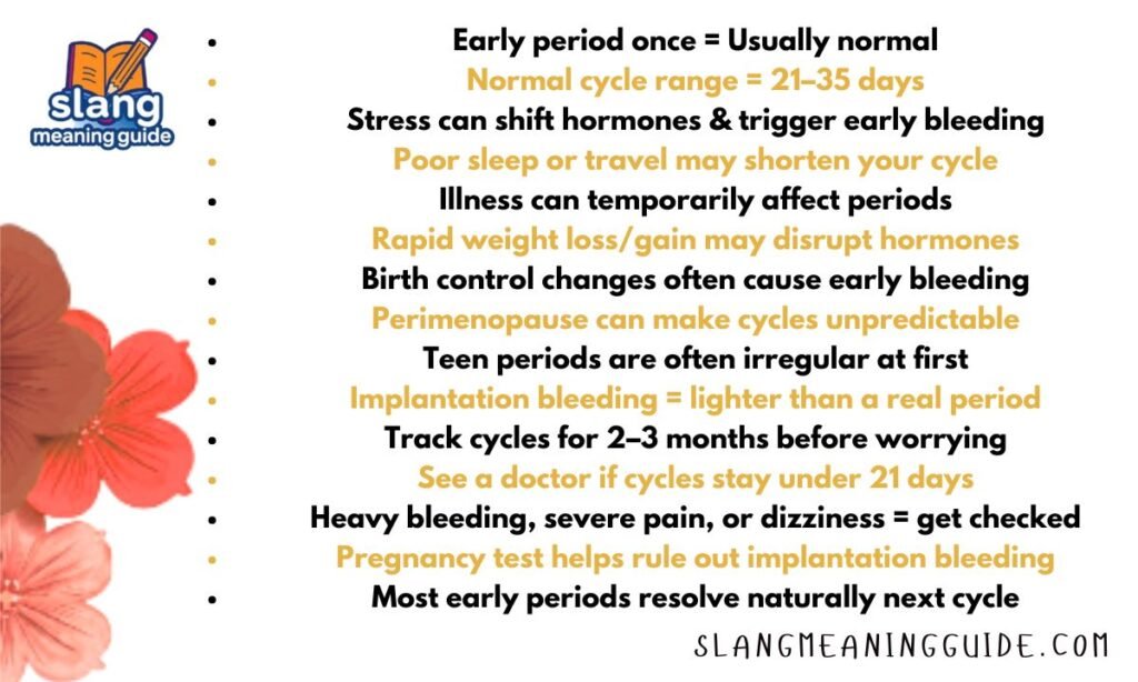 I Got My Period a Week Early — What Does That Mean?