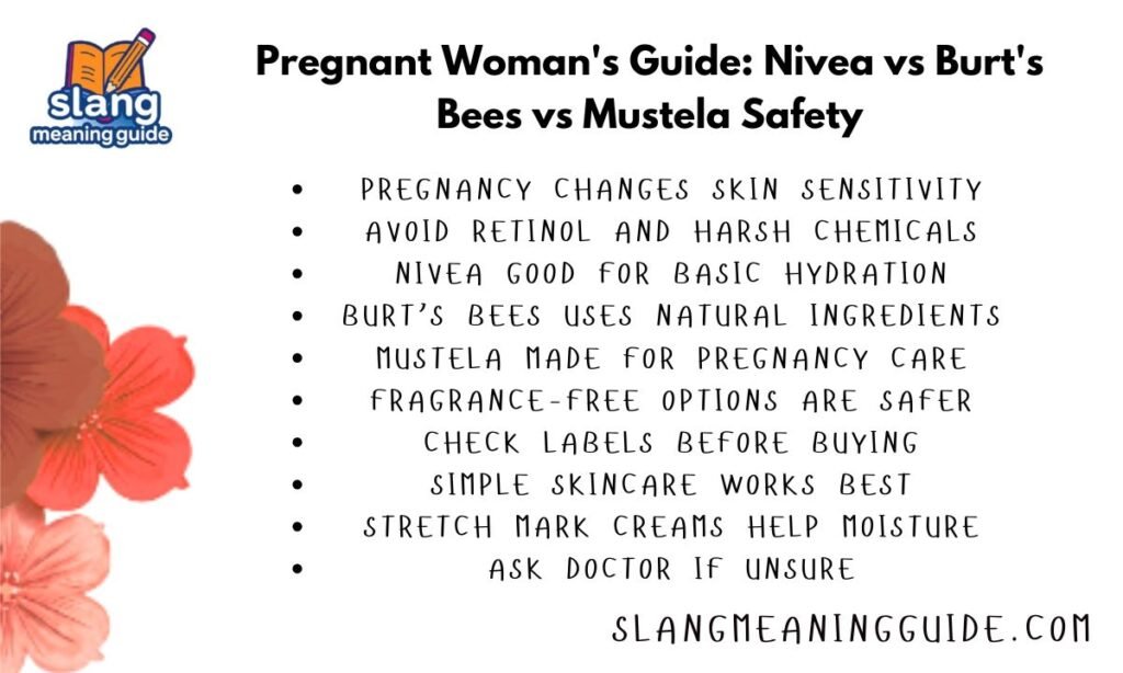 Pregnant Woman's Guide: Nivea vs Burt's Bees vs Mustela Safety