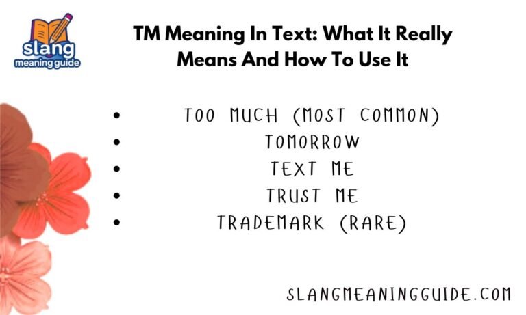 TM Meaning In Text: What It Really Means And How To Use It