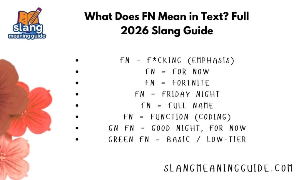 What Does FN Mean in Text Full 2026 Slang Guide