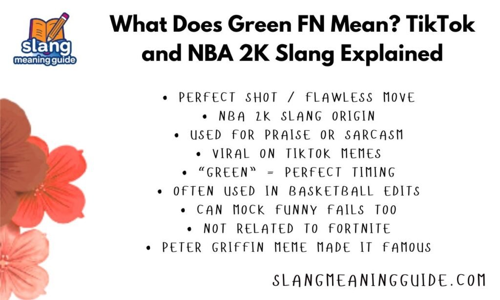 What Does Green FN Mean? TikTok and NBA 2K Slang Explained