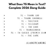 What Does TG Mean in Text? Complete 2026 Slang Guide What Does TG Mean in Text? Complete 2026 Slang Guide