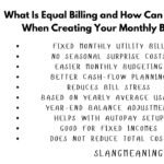 What Is Equal Billing and How Can It Help You When Creating Your Monthly Budget?