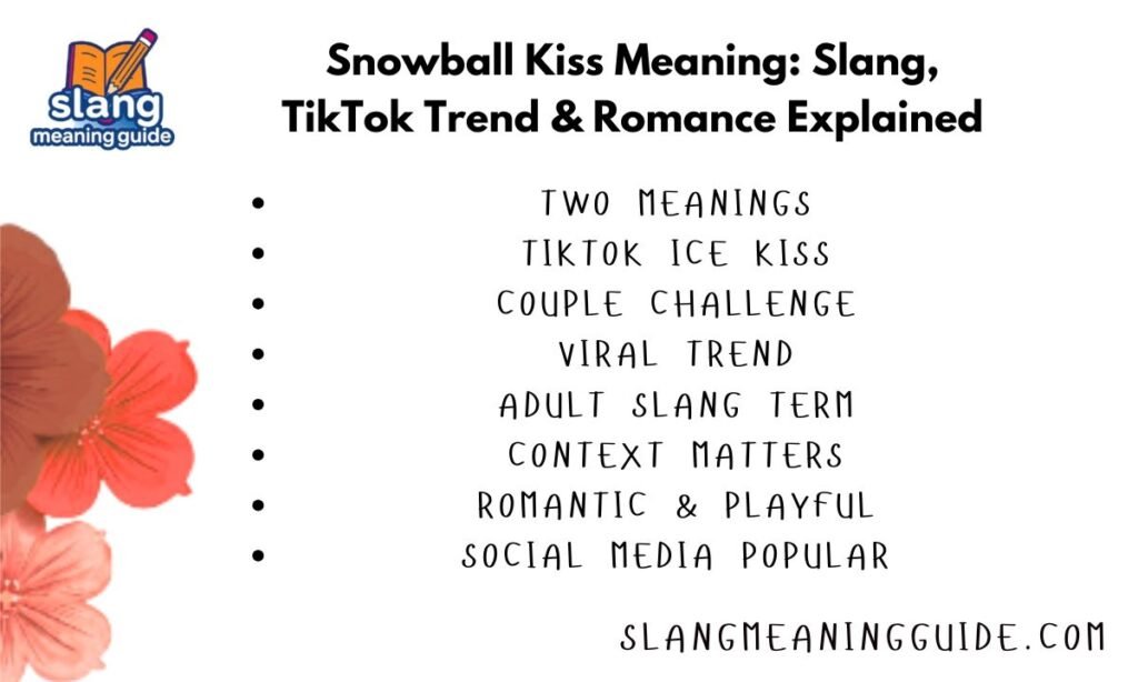 Snowball Kiss Meaning: Slang, TikTok Trend & Romance Explained